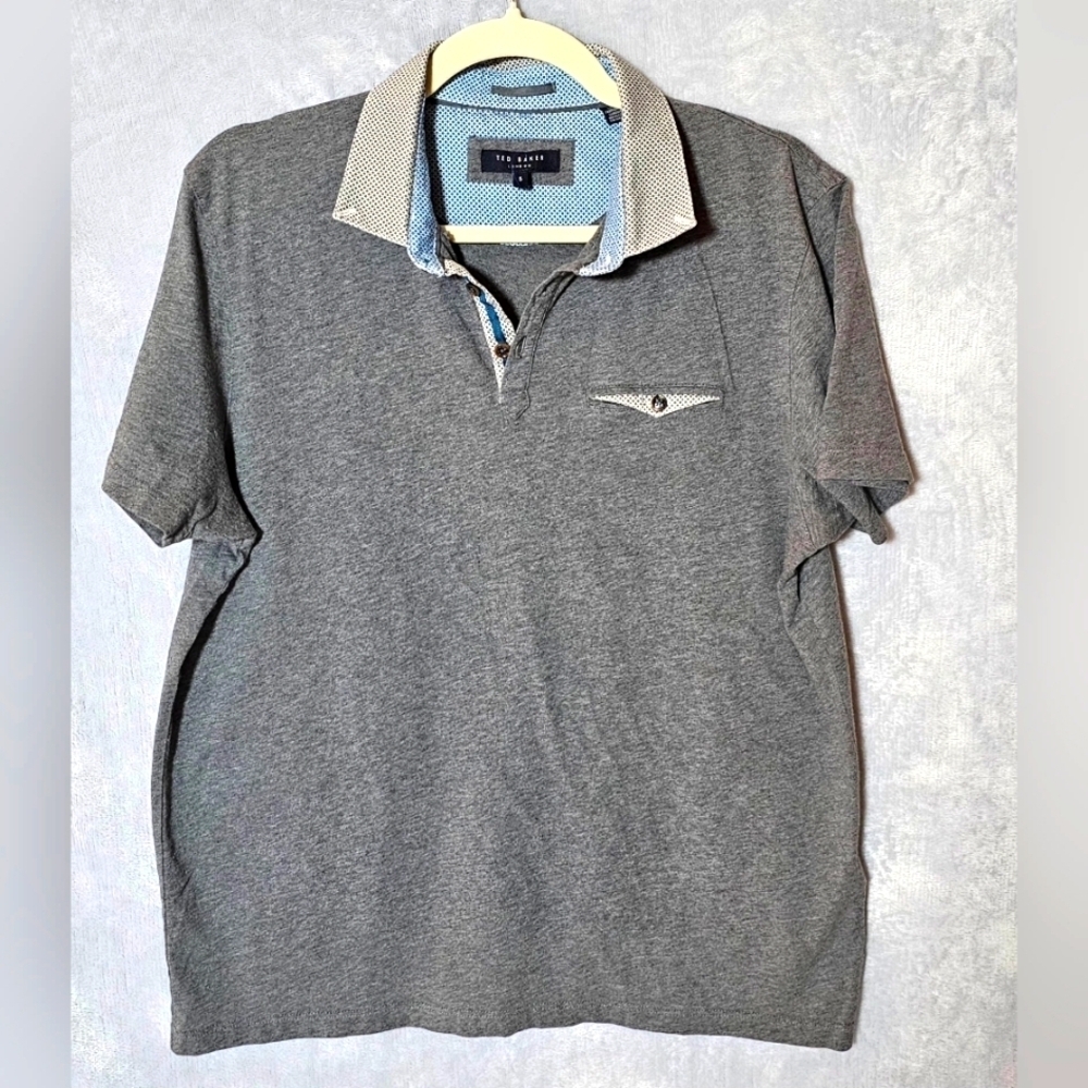 Ted Baker London Men’s Polo Shirt – Size 5 (XL) EUC SEE notes on size